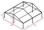 Lielā telts 10×10 balta - Telts, inventārs pasākumiem, galdu, krēslu, sildītāju, grīdu noma